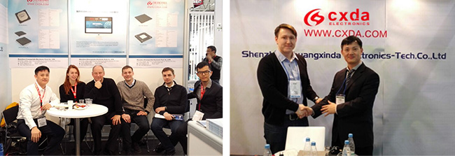 CXDA representatives meeting international customers at a 2016 exhibition
